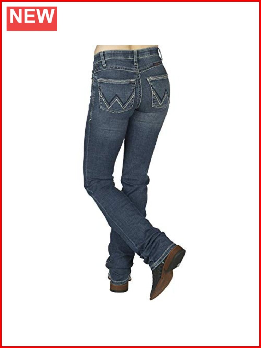 Wrangler Women's Mid Rise Boot Cut Riding Jeans Five Pocket